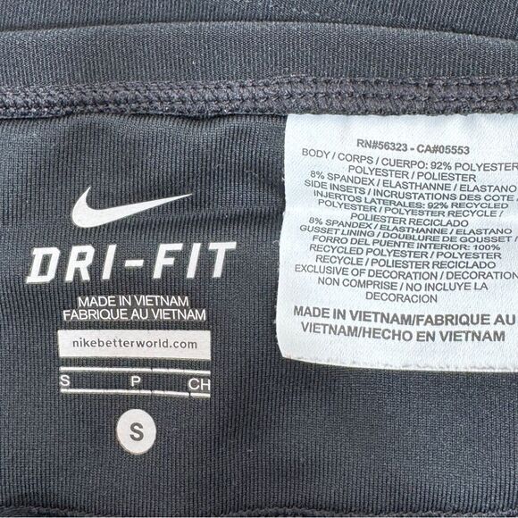 Nike Dri Fit Filament Running Capri Crop Leggings Black Small 519841-010 - Picture 7 of 11